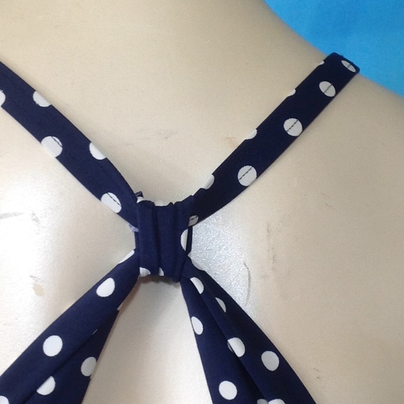 Lands' End Navy Blouson Tummy Hiddind Tankini Top - Picture 6 of 10